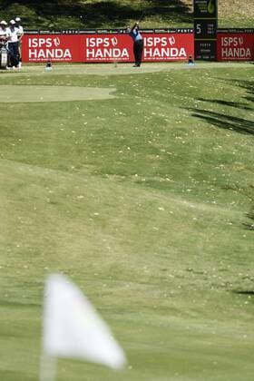 February 18th 2017, Lake Karrinyup Country Club, Perth, Western Australia, Australia; ISPS Handa World Super 6 Perth Golf Tournament Day 3 SS.P Chawrasia (IND) drives off the tee on the par 3 5th hole during his round on day 3 xDavidxWoodleyx  ActionPlus11847405