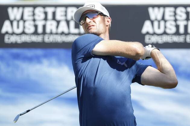 February 18th 2017, Lake Karrinyup Country Club, Perth, Western Australia, Australia; ISPS Handa World Super 6 Perth Golf Tournament Day 3 Sebastian Heisele (GER) drives from the 17th tee during his round of 72 on day 3 xDavidxWoodleyx  ActionPlus11847421