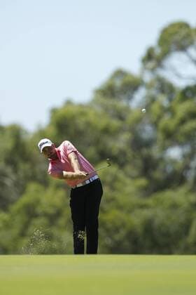 February 18th 2017, Lake Karrinyup Country Club, Perth, Western Australia, Australia; ISPS Handa World Super 6 Perth Golf Tournament Day 3 Jake Higginbottom (AUS) plays an approach shot on the 4th fairway during his round on day 3 xDavidxWoodleyx  ActionPlus11847427