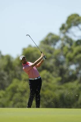February 18th 2017, Lake Karrinyup Country Club, Perth, Western Australia, Australia; ISPS Handa World Super 6 Perth Golf Tournament Day 3 Jake Higginbottom (AUS) plays an approach shot on the 4th fairway during his round on day 3 xDavidxWoodleyx  ActionPlus11847428