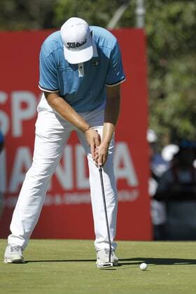 February 18th 2017, Lake Karrinyup Country Club, Perth, Western Australia, Australia; ISPS Handa World Super 6 Perth Golf Tournament Day 3 Steven Jeffress (AUS) putts on the 14th green during his round on day 3 xDavidxWoodleyx  ActionPlus11847433