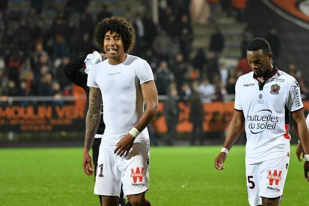 DANTE (Nice) FOOTBALL : Lorient vs Nice - Ligue 1 - 18 02 2017 Panoramic 92 