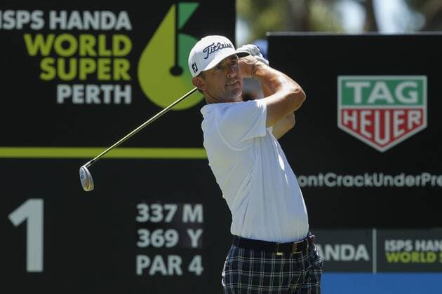 February 19th 2017, Lake Karrinyup Country Club, Perth, Western Australia, Australia; ISPS Handa World Super 6 Perth Golf Tournament Day 4; Wade Ormsby (AUS) drives off the 1st tee during his Quarter Final against Brett Rumford (AUS) xDavidxWoodleyx  ActionPlus11848187