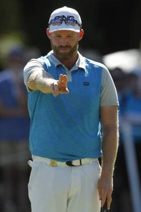 February 19th 2017, Lake Karrinyup Country Club, Perth, Western Australia, Australia; ISPS Handa World Super 6 Perth Golf Tournament Day 4; Adam Bland (AUS) lines up his putt on the 4th hole during his Semi Final against brett Rumford (AUS) xDavidxWoodleyx  ActionPlus11848163
