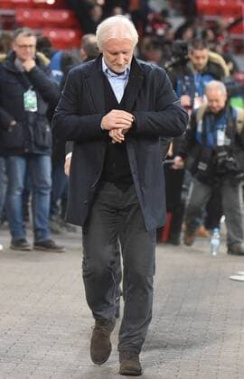 21.02.2017, xhbx, Fussball Champions League, Bayer 04 Leverkusen - Atletico Madrid, emspor, v.l. Sportlicher Leiter Rudi Voeller (Bayer Leverkusen) Leverkusen