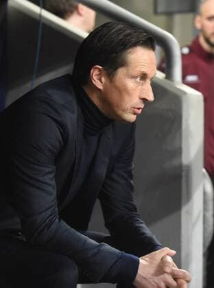 21.02.2017, xhbx, Fussball Champions League, Bayer 04 Leverkusen - Atletico Madrid, emspor, v.l. Trainer Roger Schmidt (Bayer Leverkusen) Leverkusen