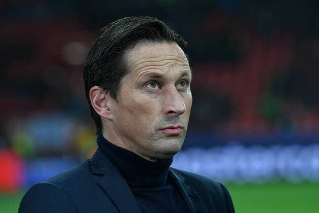 GER, Bayer 04 Leverkusen (GER) vs. Atletico Madrid (ESP) 21.02.2017, BayArena, Leverkusen, Championsleaque Achtelfinale, GER, Bayer 04 Leverkusen (GER) vs. Atletico Madrid (ESP) im Bild: Roger Schmidt (Trainer Leverkusen), Foto © nordphoto Meuter nordphotox xMeuter