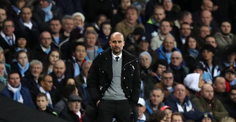 Manchester City Manager Pep Guardiola during the Champions League Round of 16 match at Etihad Stadium, Manchester. Picture date: February 21st 2017. Pic credit should read: Lynne Cameron Sportimage EDITORIAL USE ONLY. No use with unauthorised audio, video, data, fixture lists, club league logos or live services. Online in-match use limited to 120 images, no video emulation. No use in betting, games or single club league player publications.