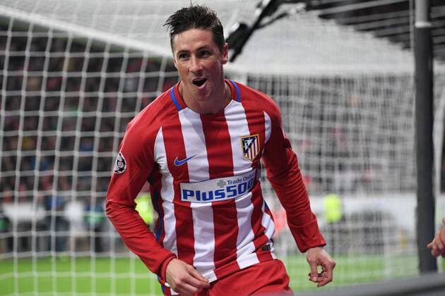 Fussball, UEFA Champions League, Saison 2016 2017, Achtelfinale , Bayer 04 Leverkusen - Atletico Madrid, 21.02.2017, Bayarena Leverkusen, Fernando Torres , Atletico Madrid , Torjubel
