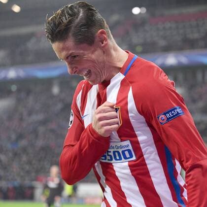 Fussball, UEFA Champions League, Saison 2016 2017, Achtelfinale , Bayer 04 Leverkusen - Atletico Madrid, 21.02.2017, Bayarena Leverkusen, Fernando Torres , Atletico Madrid , Tor jubel