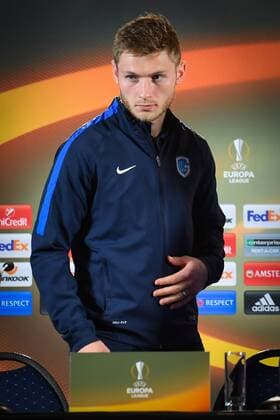 Genk s Jakub Brabec pictured during a press conference PK Pressekonferenz of Belgian soccer team RC Genk, Wednesday 22 February 2017, in Genk. Tomorrow Genk is playing 1 16 finales return leg game of the Europa League competition against Romanian Club Astra Giurgiu. First leg result was 2-2. LUCxCLAESSEN  x05052015x