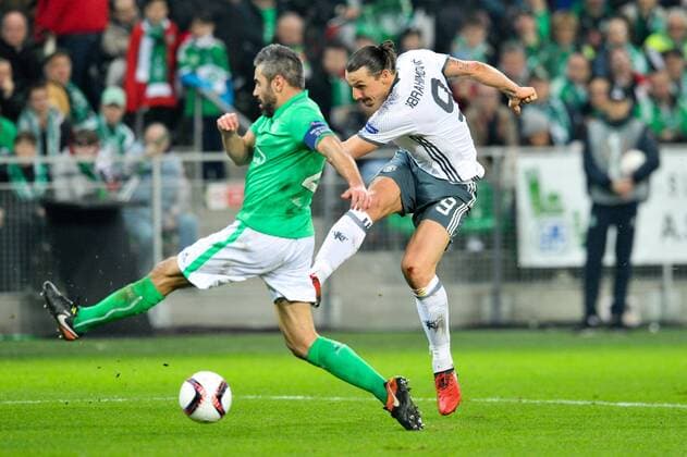 09 ZLATAN IBRAHIMOVIC (man) FOOTBALL : AS Saint Etienne vs Manchester United ManU - Europa League - 22 02 2017 FEP Panoramic 