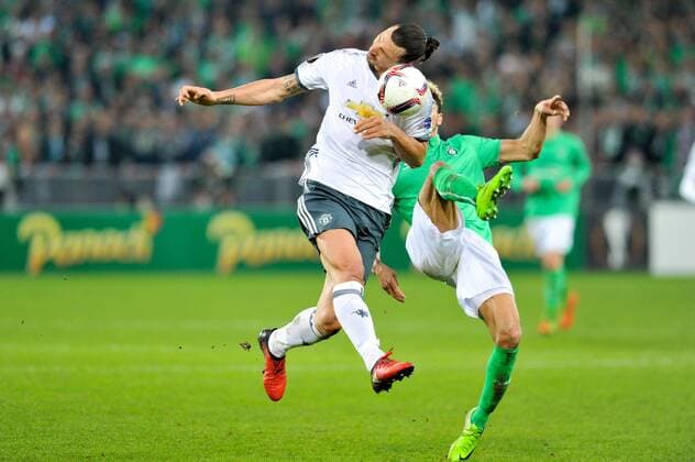 09 ZLATAN IBRAHIMOVIC (man) FOOTBALL : AS Saint Etienne vs Manchester United ManU - Europa League - 22 02 2017 FEP Panoramic 