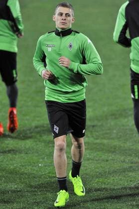 Fußball, EL, Borussia Mönchengladbach Training Italy: Borussia Monchengladbach Training Session Borussia Mönchengladbach s Thorgan Hazard during the training session at the Artemio Franchi Stadium on the eve of the UEFA Europa League Round of 32 - 2nd leg soccer match against A.c.f. Fiorentin  GiacomoxMorinix xPacificxPress