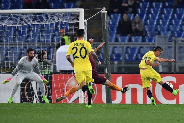 As Roma 23 02 2017 - Europa League Roma-Villareal: Tor durch Rafael Santos Borre 