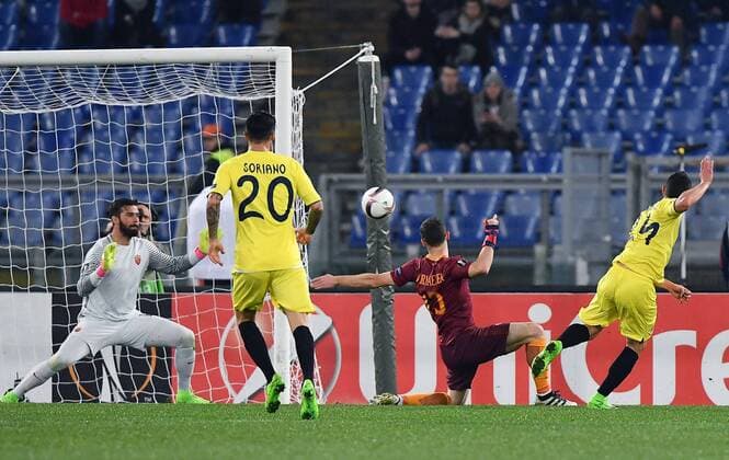 As Roma 23 02 2017 - Europa League Roma-Villareal: Tor durch Rafael Santos Borre 