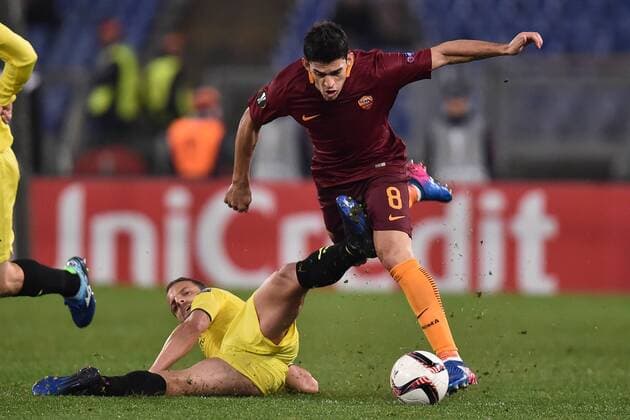 Roberto Soldado Villarreal, Diego Perotti Roma Roma 23-02-2017 Stadio Olimpico Football Europa League 2016 2017 Round of 32 AS Roma - Villarreal AndreaxStaccioli