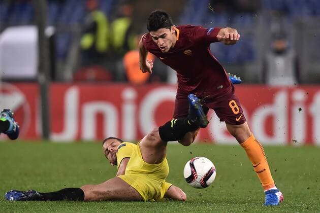 Roberto Soldado Villarreal, Diego Perotti Roma Roma 23-02-2017 Stadio Olimpico Football Europa League 2016 2017 Round of 32 AS Roma - Villarreal AndreaxStaccioli