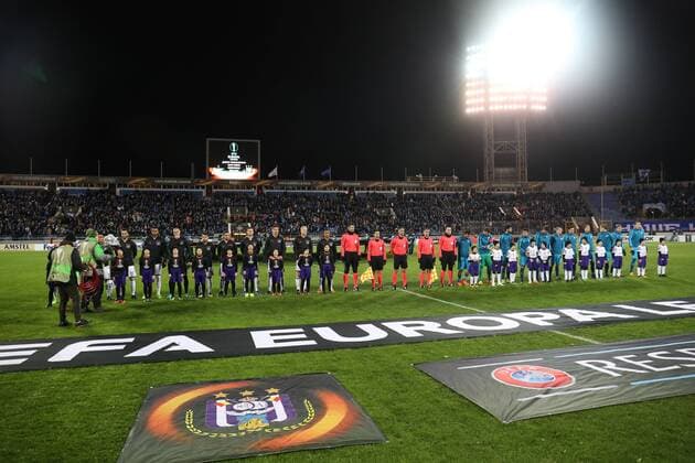 Illustration picture shows a game between Russian team FC Zenit and Belgian soccer team RSC Anderlecht, return leg of the 1 16 finals of the Europa League competition, Thursday 23 February 2017, in Saint Petersburg, Russia. Anderlecht won 2-0 the first leg. VIRGINIExLEFOUR  x05053361x
