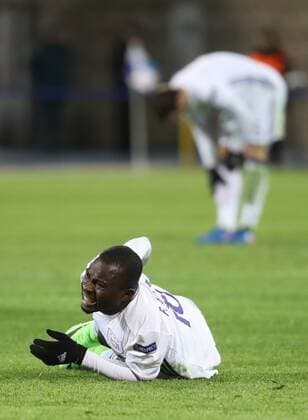 Anderlecht s Frank Acheampong looks dejected during a game between Russian team FC Zenit and Belgian soccer team RSC Anderlecht, return leg of the 1 16 finals of the Europa League competition, Thursday 23 February 2017, in Saint Petersburg, Russia. Anderlecht won 2-0 the first leg. VIRGINIExLEFOUR  x05053356x