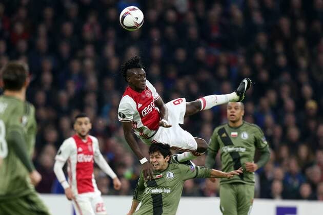 AMSTERDAM 23.02.2017 UEFA EUROPA LEAGUE SECOND LEG MATCH: AJAX AMSTERDAM - LEGIA WARSAW: GUILHERME, BERTRAND TRAORE  20170223CSLG0023