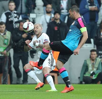 UEFA Europa League match between Besiktas and Hapoel Beer Sheva at Vodafone Arena in Istanbul , Turkey on February 23, 2017. Pictured: Ricardo Quaresma of Besiktas. 