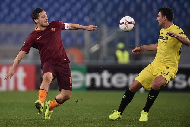 Francesco Totti Roma, Daniele Bonera Villarreal Roma 23-02-2017 Stadio Olimpico Football Europa League 2016 2017 Round of 32 AS Roma - Villarreal AndreaxStaccioli