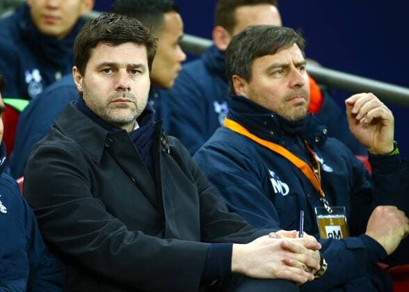 February 23rd 2017, Wembley Stadium, London, England; UEFA Europa League football, 2nd leg, Tottenham Hotspur versus KAA Gent; Tottenham Manager Mauricio Pochettino prepares for kick off xMarkxKertonx  ActionPlus11849480
