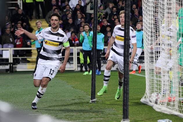 Lars Stindl Borussia Mönchengladbach goal celebration Borussia Mönchengladbach Firenze 23-02-2017 Stadio Artemio Franchi Fiorentina - Borussia Mönchengladbach Fiorentina - Borussia M gladbach Europa League 2016 2017 - Round of 16 2nd leg lucaxpagliaricci