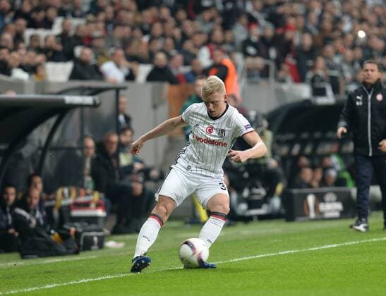 UEFA Europa League match between Besiktas and Hapoel Beer Sheva at Vodafone Arena in Istanbul , Turkey on February 23, 2017. Final Score : Besiktas 2 - Hapoel Beer Sheva 1 Pictured: Andreas Beck of Besiktas . 