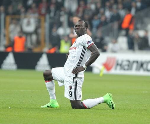 UEFA Europa League match between Besiktas and Hapoel Beer Sheva at Vodafone Arena in Istanbul , Turkey on February 23, 2017. Final Score : Besiktas 2 - Hapoel Beer Sheva 1 Pictured: Vincent Aboubakar of Besiktas. 
