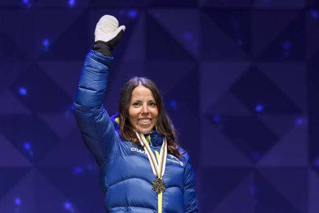 170225 Charlotte Kalla, (SWE), Bronze Langlauf - Siegerehrung - Nordische SKI WM in Lahti.  Copyright: CARLxSANDIN BB170225CS187