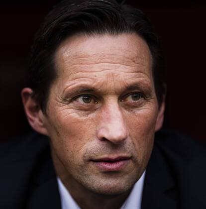 Leverkusen, 25.02.2017 Trainer Roger Schmidt (Leverkusen) Bayer Leverkusen - FSV Mainz 05
