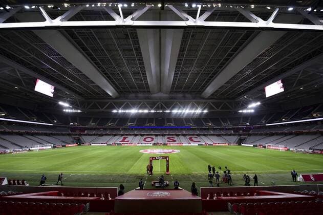 vue generale du stade Pierre Mauroy Vide FOOTBALL : OSC Lille (LOSC) vs Girondins de Bordeaux - Ligue 1 - 25 02 2017 JBAutissierx 