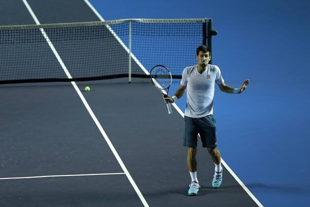 Serbian tennis player Novak Djokovic during a training session before the Mexico Open, that starts tomorrow in Acapulco, Guerrero, Mexico, 26 February 2017. NOVAK DJOKOVIC S TRAINING SESSION !ACHTUNG: NUR REDAKTIONELLE NUTZUNG!  Copyright: xJosexMendezx MEX001 20170227-636237677603738631