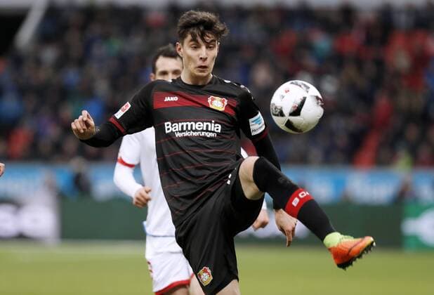 HAVERTZ Kai Team Bayer 04 Leverkusen DFL Fussball Bundesliga Saison 2016-2017 Spiel Bayer 04 Leverkusen-Mainz 05 0 : 2 am 25. Februar 2017 in der BayArena 