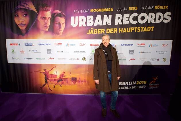 Leichtathletik Berlin 27.02.2017 BEM 2018 Leichtathletik EM 2018 in berlin Weltpremiere von Urban Records Image Film Zoo Palast Berlin Union Berlin Trainer Jens Keller Fussball