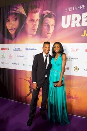 Leichtathletik Berlin 27.02.2017 BEM 2018 Leichtathletik EM 2018 in berlin Weltpremiere von Urban Records Image Film Zoo Palast Berlin Sosthene Moguenara Weitsprung Raphael Holzdeppe Stabhochsprung