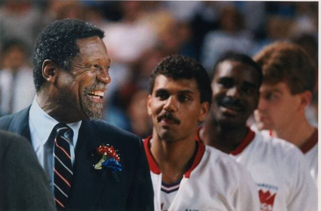 Sacramento Kings Coach Bill Russell with team members ZUMA Press Sacramento Bee Image Archive  - ZUMAill 77504990st Copyright: xNoxPhotoxCreditxListedx