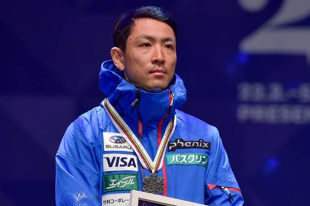 NORDIC SKIING - FIS WC Lahti 2017 LAHTI,FINLAND,01.MAR.17 - NORDIC SKIING, NORDIC COMBINED - FIS Nordic World Ski Championships, large hill, 10km Gundersen, award ceremony. Image shows Akito Watabe (JPN). Keywords: medal. GEPAxpictures xFlorianxErtl