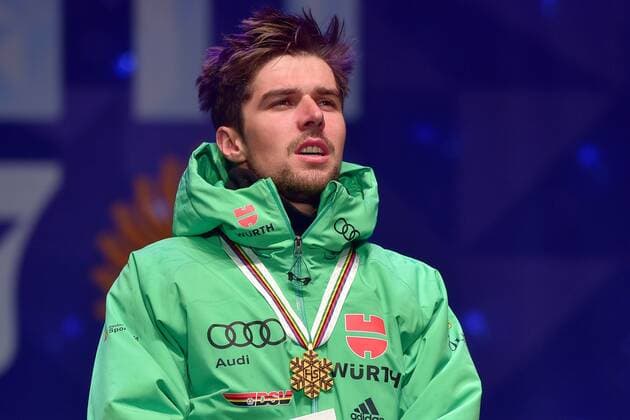 NORDIC SKIING - FIS WC Lahti 2017 LAHTI,FINLAND,01.MAR.17 - NORDIC SKIING, NORDIC COMBINED - FIS Nordic World Ski Championships, large hill, 10km Gundersen, award ceremony. Image shows Johannes Rydzek (GER). Keywords: medal. GEPAxpictures xFlorianxErtl