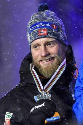 Nordische Ski-WM, 15km Langlauf der Herren, Siegerehrung Martin Johnsrud Sundby - Lahti, Finnland - Nordische Ski WM, Langlauf, Siegerehrung.  Copyright: CARLxSANDIN BB170301CS193