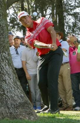 Golf: Matsuyama at Mexico Championship Hideki Matsuyama of Japan hits his third shot on the eighth hole during the first round of the Mexico Championship at the Chapultepec Golf Club in Naucalpan, Mexico, on March 2, 2017. After the round, Matsuyama sat in a tie for 41st place. 