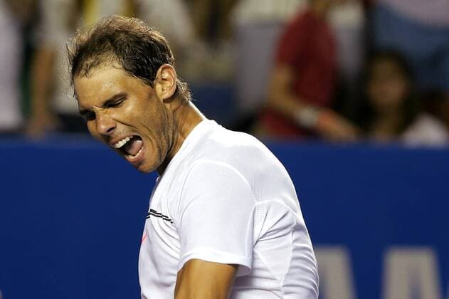 Spanish tennis player Rafael Nadal celebrates after winning against Croatian Marin Cilic during their Mexico Tennis Open semifinal match in Acapulco, Guerrero, Mexico, 03 March 2017. MEXICO TENNIS OPEN SEMIFINALS !ACHTUNG: NUR REDAKTIONELLE NUTZUNG!  Copyright: xJosexMendezx MEX010 20170304-636241976488429687