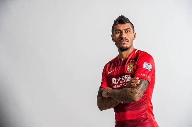 Portrait of Brazilian soccer player Paulinho of Guangzhou Evergrande Taobao F.C. for the 2017 Chinese Football Association Super League, in Guangzhou city, south China s Guangdong province, 18 February 2017. Official portraits of Guangzhou Evergrande Taobao F.C. for the 2017 Chinese Super League  20170224_13611