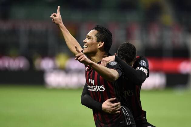 Bilder des Tages - SPORT Fußball, AC Mailand - Chievo Verona Db Milano 04 03 2017 - campionato di calcio serie A Milan-Chievo Verona: Torjubel Carlos Bacca 