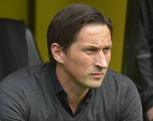 04.03.2017, xblx, Fussball 1.Bundesliga, Borussia Dortmund - Bayer 04 Leverkusen, emspor v.l. Trainer Roger Schmidt (Bayer Leverkusen) Dortmund