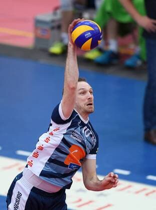 Volleyball 1. Bundesliga Saison 2016 2017 05.03.2017 TV Rottenburg - SVG Lueneburg Matthias Pompe (SVG Lueneburg) 