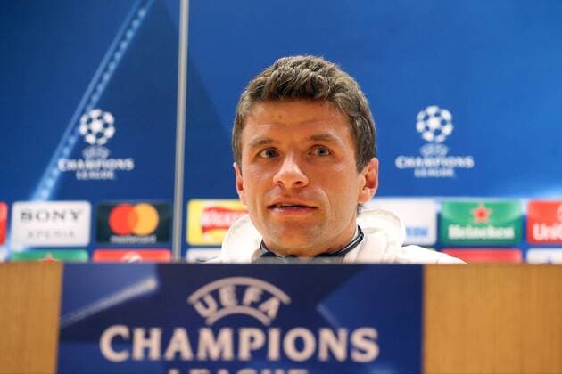 Thomas Mueller (FC Bayern Muenchen 25), Pressekonferenz, Arsenal FC - FC Bayern Muenchen , UEFA Champions League, Achtelfinale, Fussball, 06.03.2017, London Copyright: xLangerx xEibner-Pressefotox EP_HLR
