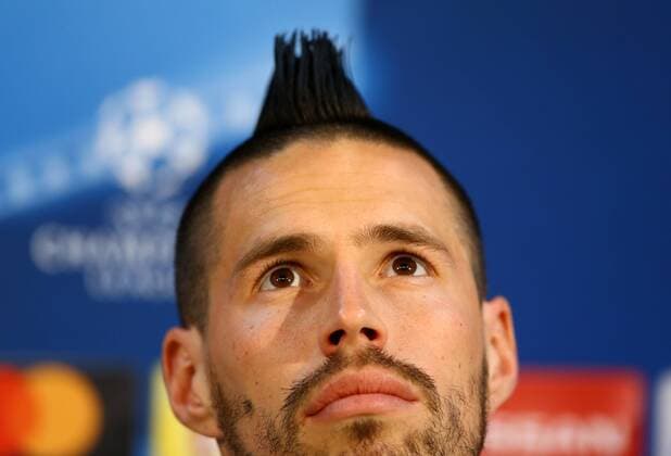 Bilder des Tages - SPORT March 6, 2017 - Naples, Italy - Napoli s midfielder from Slovakia Marek Hamsik attends a press conference PK Pressekonferenz on the eve of the Champions League football match Napoli vs Real Madrid on March 6, 2017 at the Castel Nuovo training camp in Naples. Napoli Training and Press Conference  - ZUMAn230 20170306_zaa_n230_137 Copyright: xMatteoxCiambellix